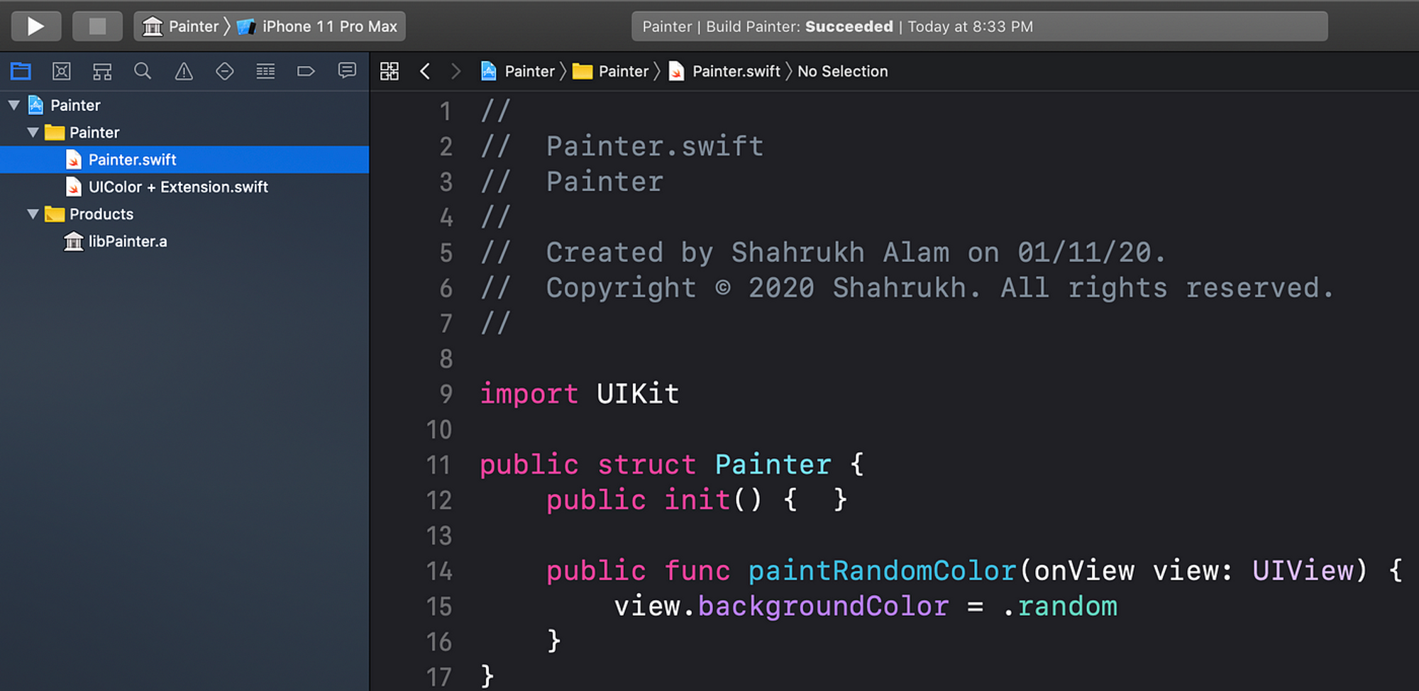 Paint a View in Code