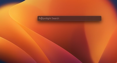 Spotlight search on a Mac